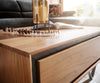 Coffee Table Stonegrace 80cm Acacia Wood Natural And Slate