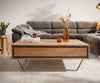 Coffee Table Stonegrace 80-115 cm Acacia Wood Natural And Slate