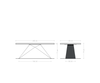 Dining Table Olympus Live-Edge 200x100cm Oak Wood Natural V-Frame Black
