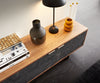 TV Stand Teele 200cm Acacia Wood Natural And Slate 4 Doors