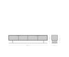 TV Stand Teele 220cm Acacia Wood Natural And Slate 4 Doors