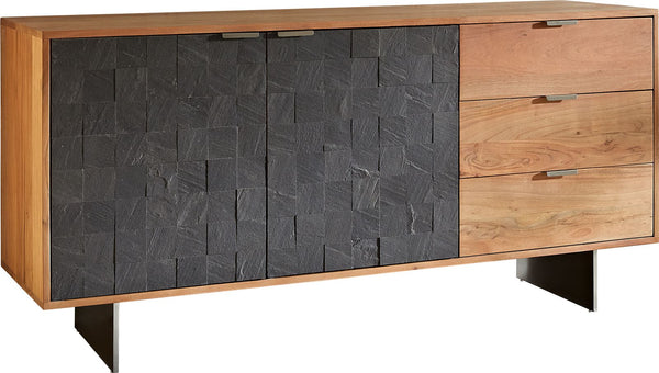 Sideboard Teele 147cm Acacia Wood Natural & Slate
