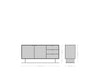 Sideboard Teele 147-175 cm Acacia Wood Natural & Slate