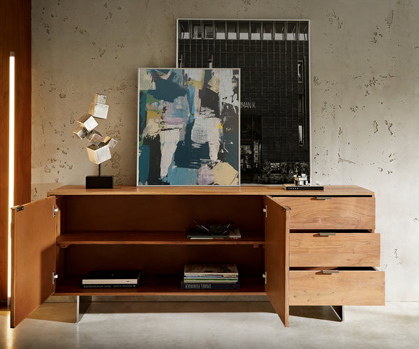 Sideboard Teele 175cm Acacia Wood Natural & Slate