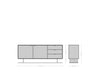 Sideboard Teele 175cm Acacia Wood Natural & Slate
