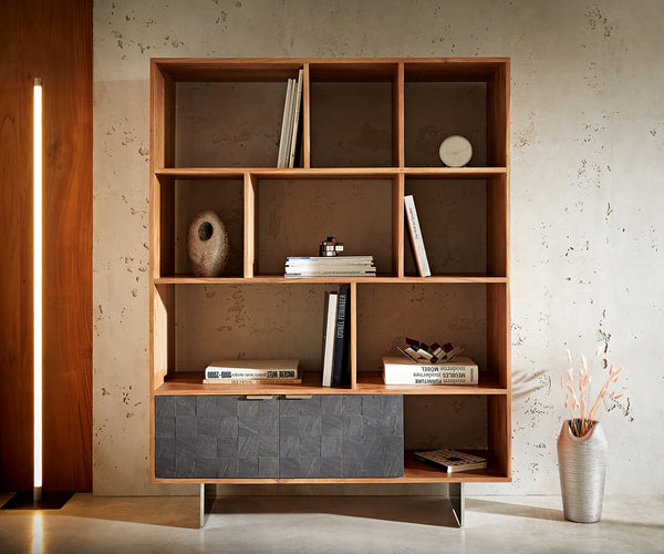Display Cabinet Teele II 115x150cm Acacia Wood Natural