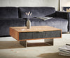 Coffee Table Teele 80-115 cm Acacia Wood Natural And Slate