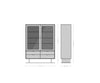 Display Cabinet Teele 115x150cm Acacia Wood Natural
