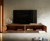 Floating TV Stand Teele 200cm Acacia Wood Natural And Slate 4 Doors