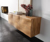 Floating Sideboard New Live-Edge 145cm 3 Doors Acacia Wood Natural