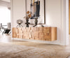 Floating TV Stand Puzzle 175cm Acacia Wood Natural 4 Doors