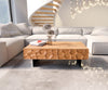 Coffee Table Solu 120x70cm Acacia Wood Natural 4 Drawers 3D Front