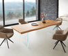 Dining Table Olympus Live Edge 260cm Acacia Wood Natural Glass Frame 55mm Top