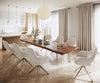Dining Table Olympus Live Edge 300cm Acacia Wood Brown Glass Frame 55mm Top