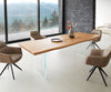 Dining Table Olympus Live Edge 260cm Acacia Wood Natural Glass Frame 35mm Top