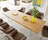 Dining Table Olympus Live Edge 260cm Oak Wood Natural Glass Frame 32mm Top