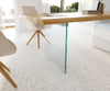Dining Table Olympus Live Edge 200cm Oak Wood Natural Glass Frame 50mm Top