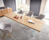 Dining Table Olympus 300x100cm Oak Wood Natural Glass Frame