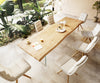 Dining Table Olympus Live Edge 300cm Oak Wood Natural Glass Frame 50mm Top