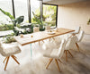 Dining Table Olympus Live Edge 300cm Oak Wood Natural Glass Frame 50mm Top