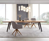 Dining Table Olympus 300x100cm Oak Wood Natural Slanted Frame Black