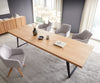 Dining Table Olympus 300x100cm Oak Wood Natural Slanted Frame Black
