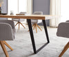 Dining Table Olympus 300x100cm Oak Wood Natural Slanted Frame Black