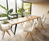 Dining Table Olympus Live Edge Oak Wood Natural Slanted Frame Black 160-300cm