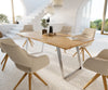 Dining Table Olympus Live Edge 200cm Oak Wood Natural Slanted Frame Steel 32mm