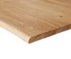 Dining Table Olympus Live Edge Oak Wood Natural Slanted Frame Steel 160-300cm