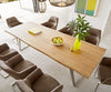 Dining Table Olympus Live Edge Oak Wood Natural Slanted Frame Steel 160-300cm