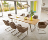 Dining Table Olympus Live Edge Oak Wood Natural Slanted Frame Steel 160-300cm