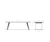 Dining Table Olympus Live Edge 260cm Oak Wood Natural Slanted Frame Steel 32mm Top