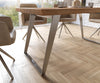 Dining Table Olympus Live Edge Acacia Wood Natural Slanted Frame Steel 140-300cm