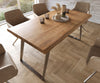 Dining Table Olympus Live Edge Acacia Wood Natural Slanted Frame Steel 140-300cm