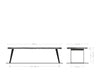 Dining Table Olympus Live Edge 280cm Acacia Wood Natural Slanted Frame Steel 55mm Top
