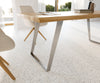Dining Table Olympus Live Edge 200cm Oak Wood Natural Slanted Frame Steel 50mm