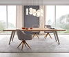 Dining Table Olympus 300x100cm Oak Wood Natural Slanted Frame Steel