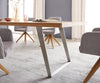 Dining Table Olympus 300x100cm Oak Wood Natural Slanted Frame Steel