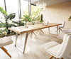 Dining Table Olympus Live Edge Oak Wood Natural Slanted Frame Steel 160-300cm