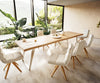 Dining Table Olympus Live Edge 300cm Oak Wood Natural Slanted Frame Steel 50mm Top