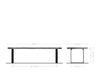 Dining Table Olympus Live Edge 280cm Acacia Wood Natural Square Frame Slim Black 55mm Top