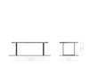 Dining Table Olympus Live Edge 200cm Oak Wood Natural Square Frame Slim Black 50mm Top