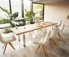 Dining Table Olympus Live Edge 300cm Oak Wood Natural Square Frame Slim Steel 50mm Top