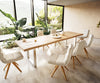 Dining Table Olympus Live Edge Oak Wood Natural Square Frame Steel 160-300cm