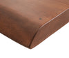 Dining Table Olympus Live Edge 200cm Acacia Wood Brown Square Frame Gold 35mm Top