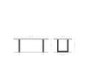 Dining Table Olympus Live Edge 200cm Acacia Wood Brown Square Frame Gold 35mm Top