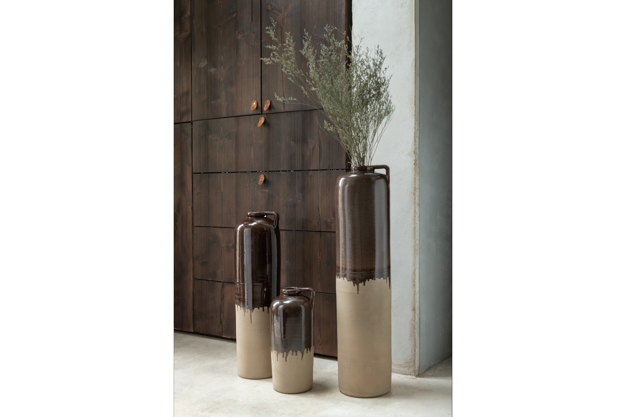 Vase Valeria 38cm Ceramic Beige-Brown