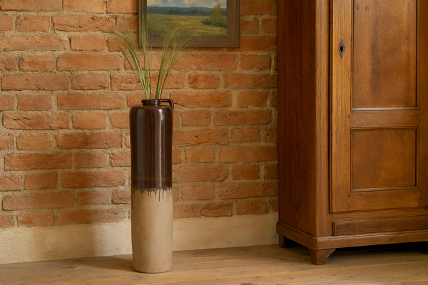 Vase Valeria 83cm Ceramic Beige-Brown
