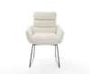 Dining Chair Abelia Bouclé White Sled Base Black